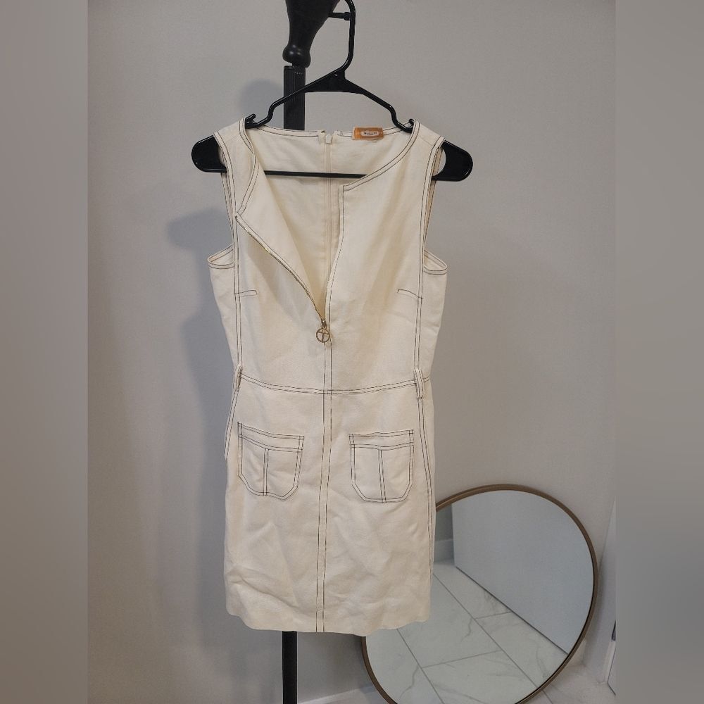 Tory Burch White Sleeveless Mini Dress